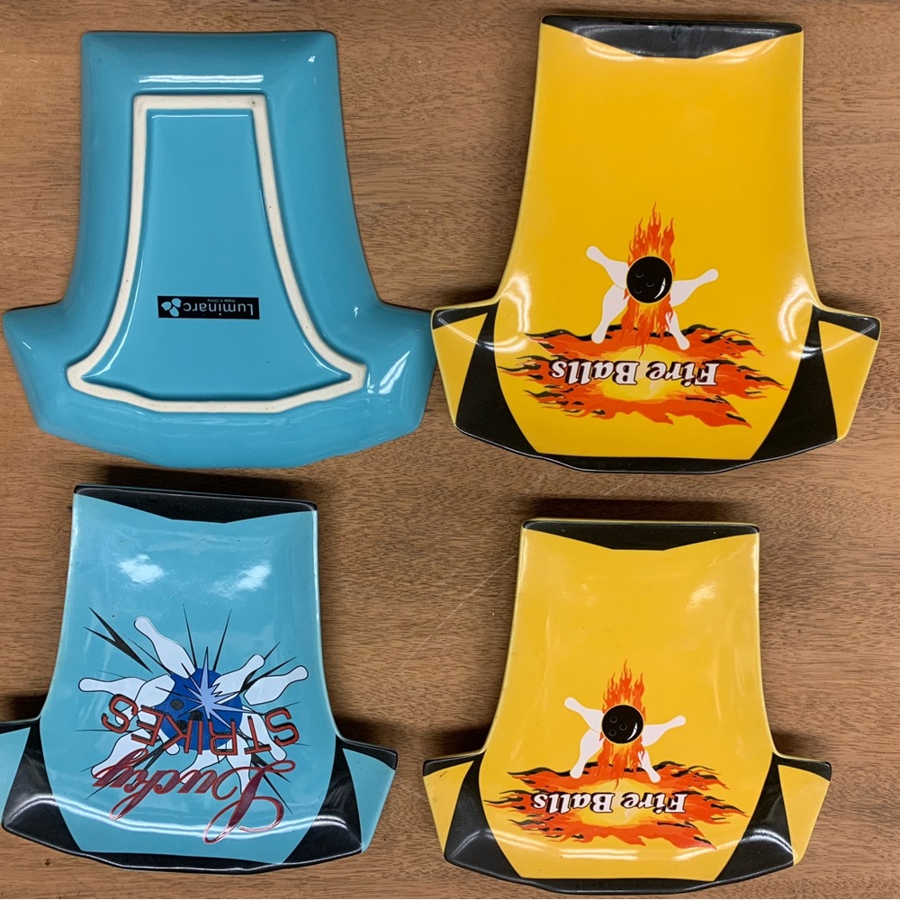 Bowling plates by luminarc.  4 in total.